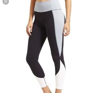 Athleta colorblock Salutation tights sz S NEW